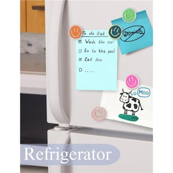 12 piece colorful fridge magnets cute smile face refrigerator locker whiteboard - Picture 4 of 7